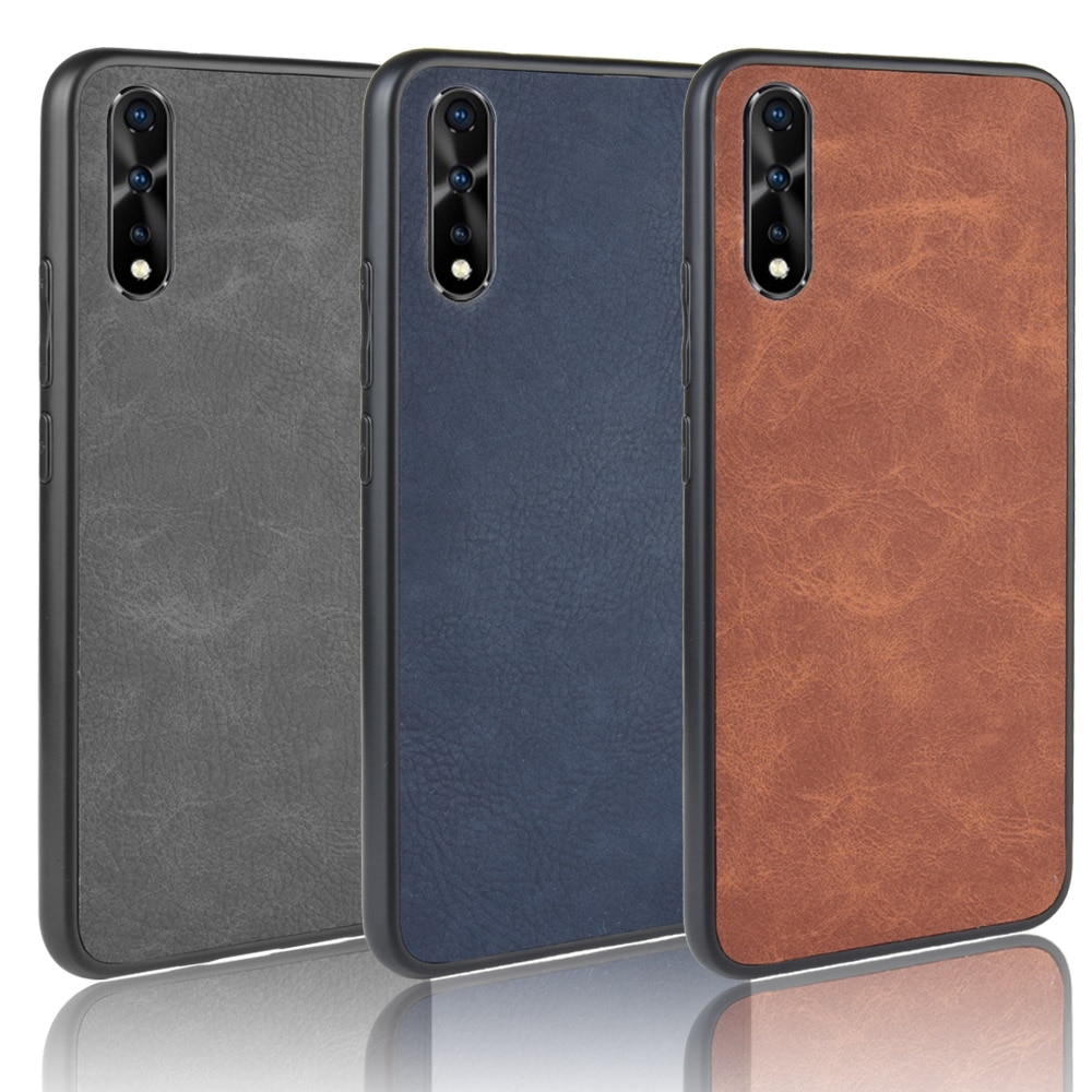 Case Vivo S1 #เคสฝาหลัง TPU เคลือบผิวด้วยหนัง PU