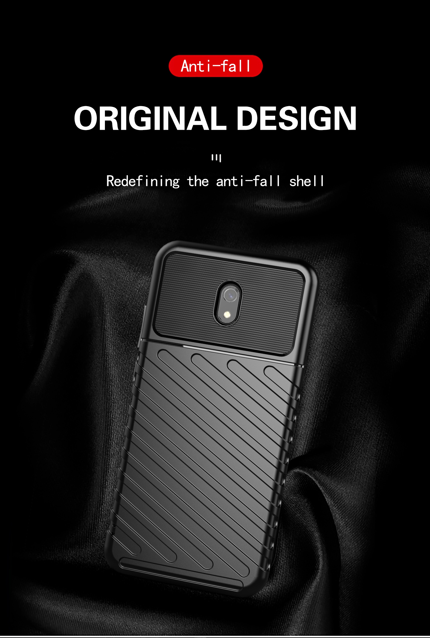 Case Xiaomi Redmi 8A #เคสฝาหลัง TPU อ่อน Thunder Series Twill Texture Soft TPU