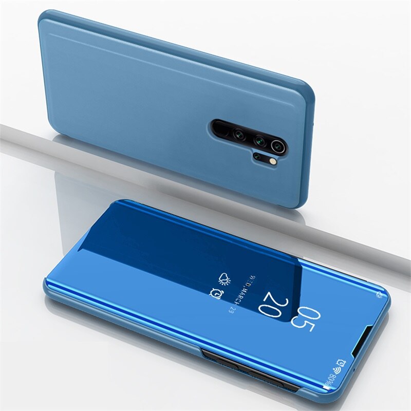 เคส OPPO A9 (2020)/A5 (2020) #เคสฝาพับปกโปร่งแสงผิวเงา Electroplating Mirror Surface Window View