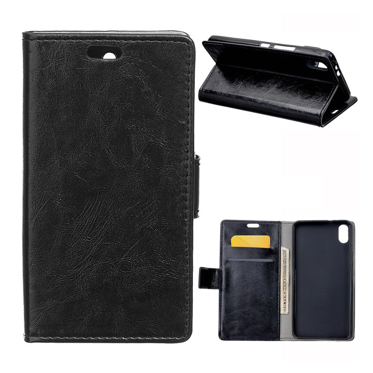 Case Xiaomi Mi 8 Pro #เคสฝาพับหนัง PU แบบกระเป๋าสตางค์ ผิวหนังม้า Crazy Horse PU Leather Wallet