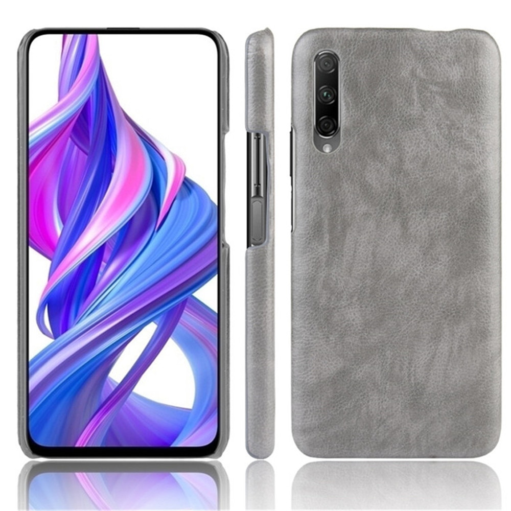 เคส Huawei Y9s #เคสฝาหลังพลาสติกแข็งเคลือบหนัง PU ลายผิวลิ้นจี่ Litchi Skin Leather Coated