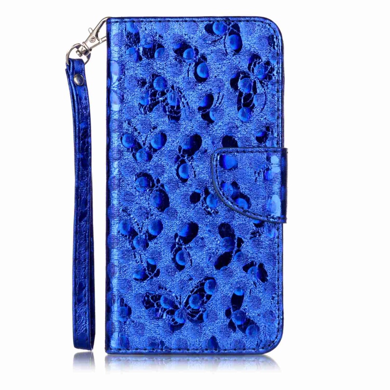 เคส Huawei P10 เคสฝาพับสไตล์กระเป๋าสตางค์ลายผีเสื้อ 3 มิติ เปลี่ยนสีด้วยแสง