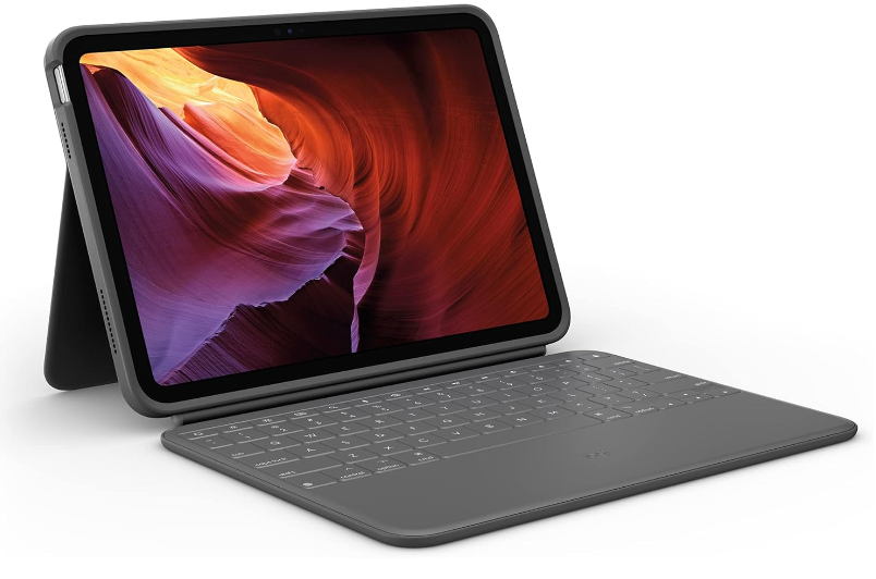 Logitech® Smart Connector Rugged Folio iPad 10th Generation Model YU0079, Gray เคสคีย์บอร์ด