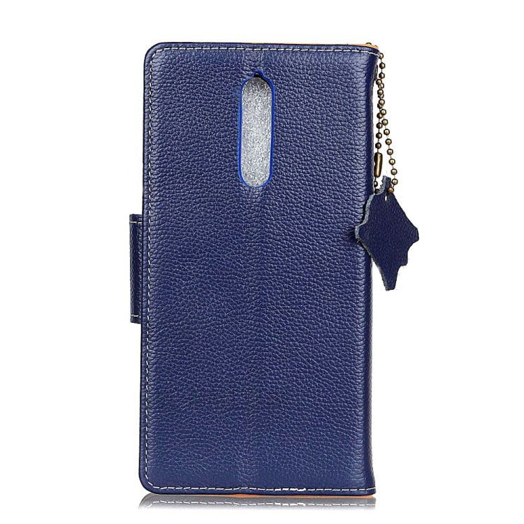 เคส Nokia 8 #เคสหนังแท้ Litchi Skin Stand Wallet เคสสไตล์กระเป๋าสตางค์หนังแท้ผิวลิ้นจี่คุณภาพพรีเมี่ยม