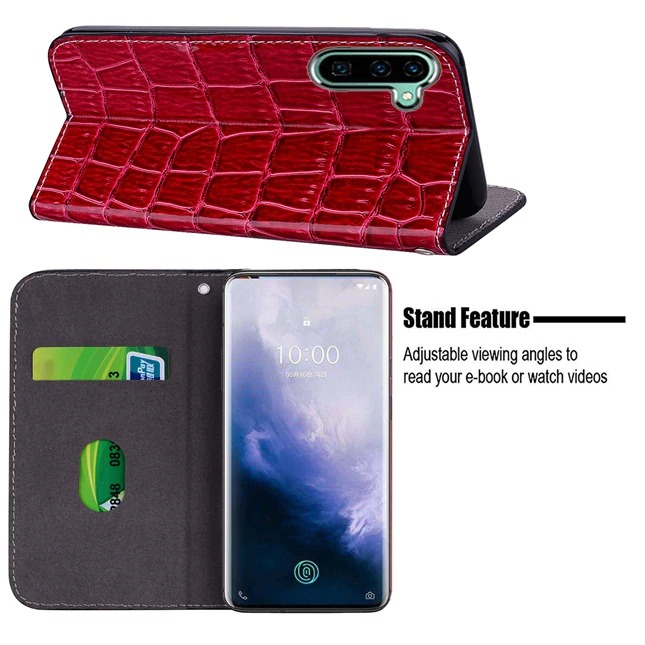Case Samsung Galaxy Note 10 #เคสฝาพับหนัง PU ลายหนังจระเข้ Crocquile Texture Glittery Sequins Splicing มีช่องใส่การ์ด