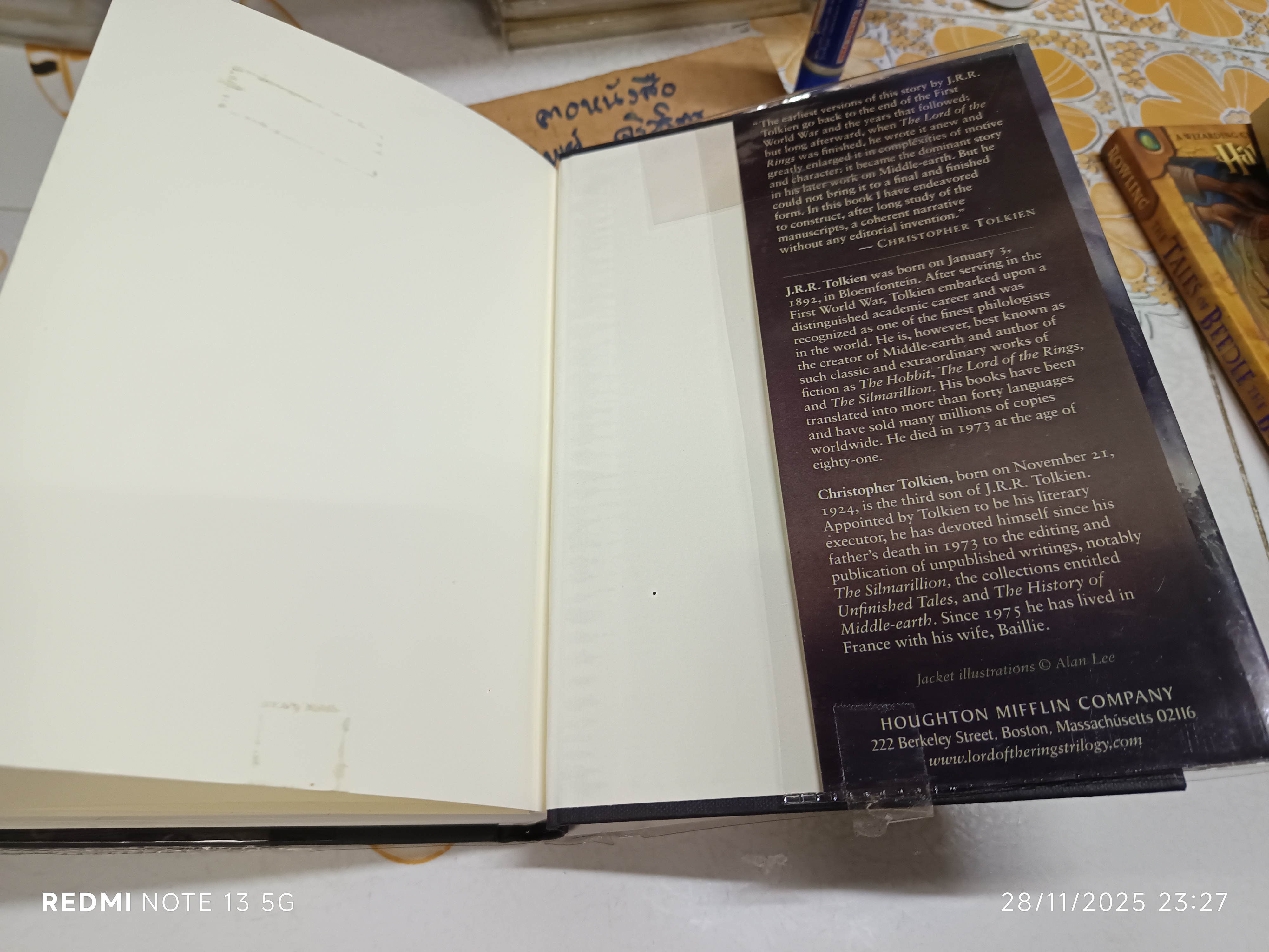 THE CHILDREN OF HURIN (Hardcover) Tolkien, J.R.R. พิมพ์ครั้งแรก 2007 **ฉบับภาษาอังกฤษ