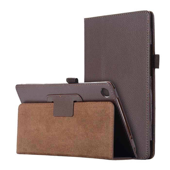 เคส Huawei MediaPad M5 Lite 8 #เคสฝาพับหนัง PU ผิวลิ้นจี่ Litchi Skin Leather Case