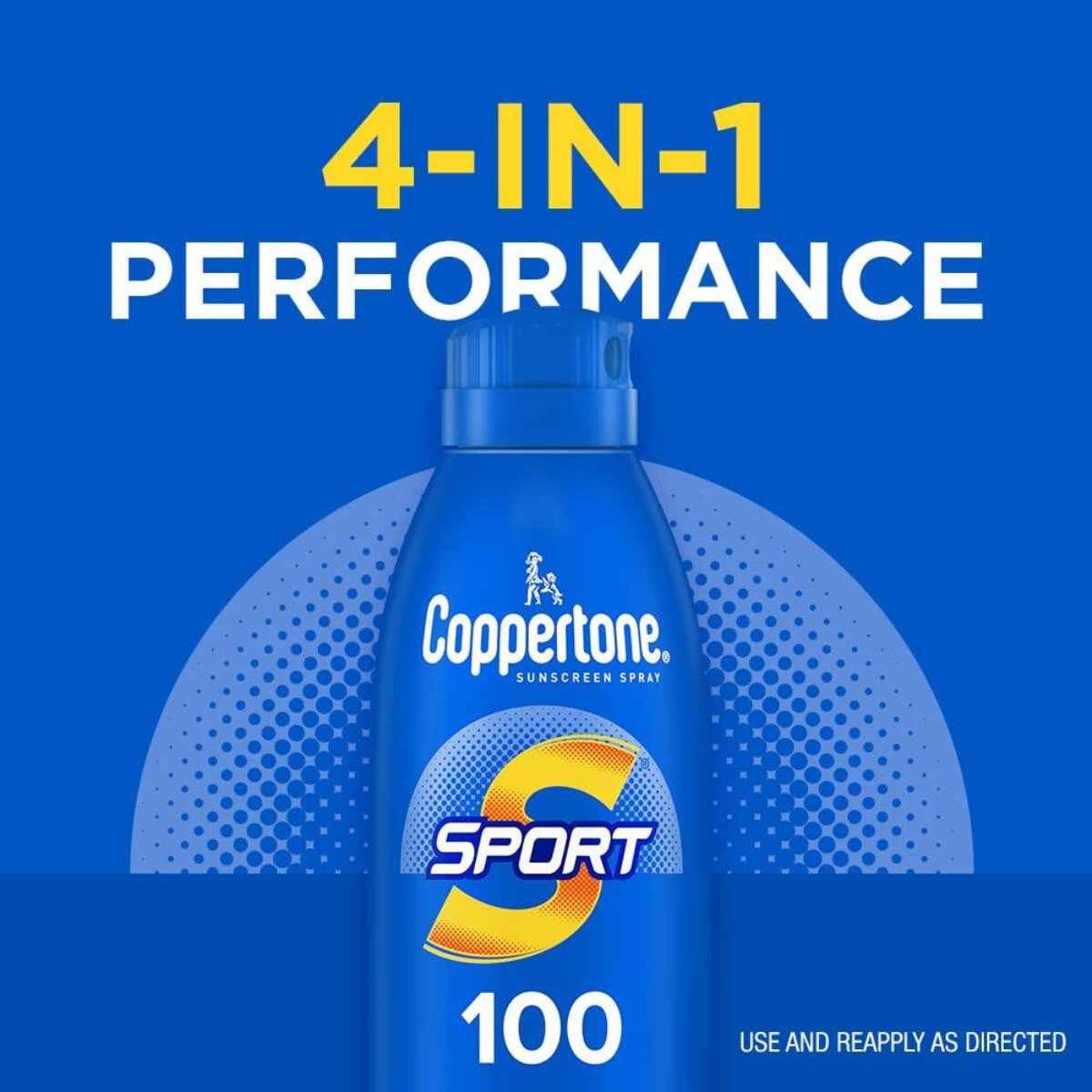 (Coppertone®) SPORT Sunscreen Spray SPF100, 4-in-1 Performance สเปรย์กันแดด