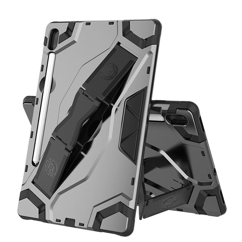 Case Samsung Galaxy Tab S6 SM-T860 SM-T865 #เคสฝาหลังกันกระแทกมีที่สวมนิ้ว Shield Style Strap Kickstand
