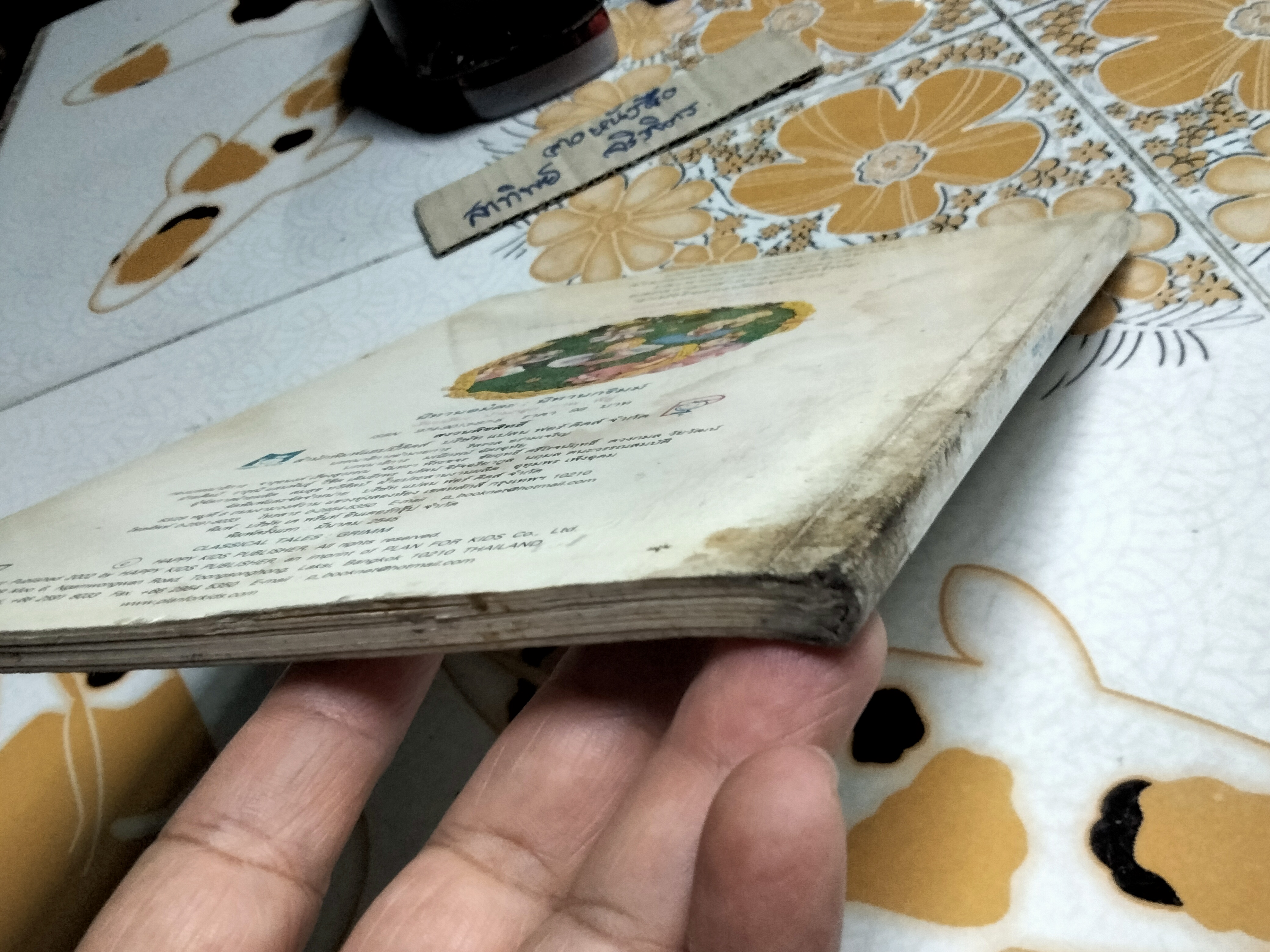 นิทานอมตะ - นิทานกริมม์ น้านกฮูก เรียบเรียง พี่ตู๋ ภาพ (สนพ.แฮปปี้คิดส์) - มีคราบน้ำ