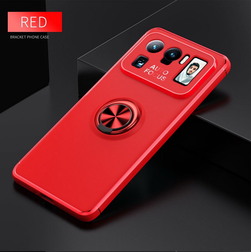 เคส Xiaomi Mi 11 Ultra #เคสฝาหลัง TPU Finger Ring Kickstand (แผ่นโลหะแบบ Built-in)