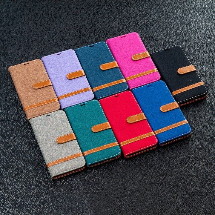 เคส Samsung Galaxy A42 5G #เคสฝาพับหนัง PU พร้อมสายคล้องมือ สีสันสดใส