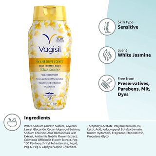 Vagisil® Scentsitive Scents Daily Intimate Wash 354 ml ทำความสะอาด ผู้หญิง กลิ่นหอม
