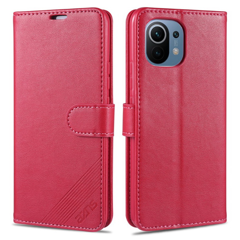 เคส Xiaomi Mi 11 #เคสฝาพับหนัง PU มีช่องใส่บัตร AZNS Wallet Leather Stand Phone Cover