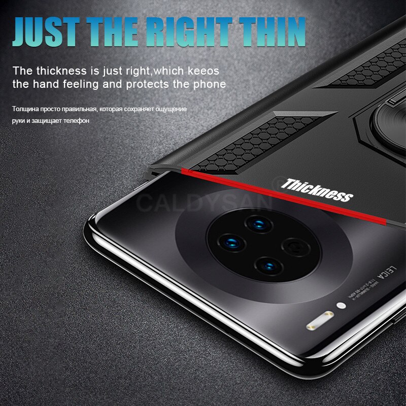 Case Huawei Mate 30 Pro #เคสฝาหลัง Hybrid TPU+PC มีแหวนสวมนิ้ว