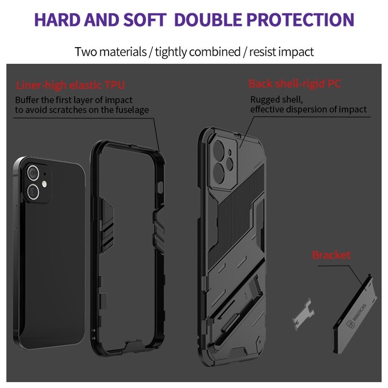 เคส Xiaomi Mi 11 Ultra #เคสฝาหลังพลาสติก ไฮบริด TPU + Kickstand