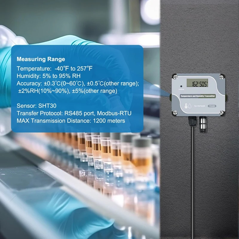 Temperature Humidity Sensor Industrial Digital Temperature Sensor and Wall Mounted RS485 Modbus RTU