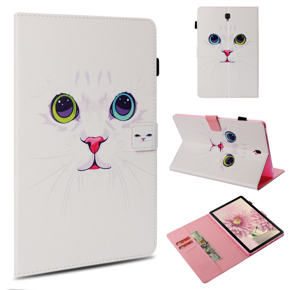 Case Samsung Galaxy Tab S4 10.5 T830 T835 #เคสฝาพับหนัง PU พิมพ์ลวดลาย Pattern Printing Wallet Stand Smart Awakening Leather