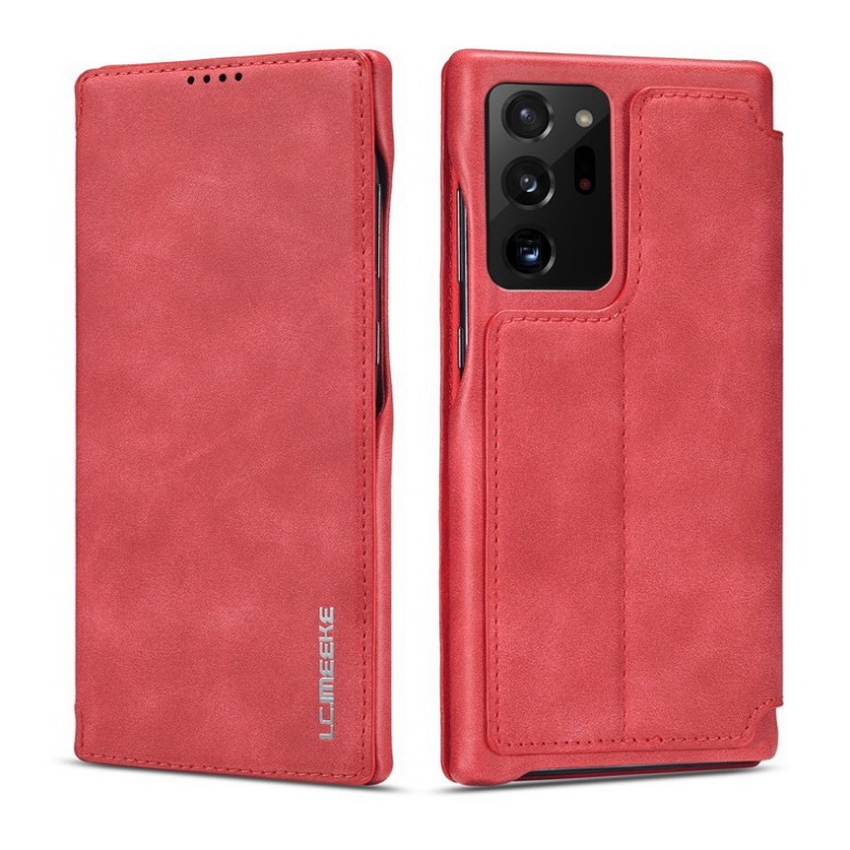 Case Samsung Galaxy Note 20 Ultra / Note 20 Ultra 5G #เคสฝาพับหนัง PU มีช่องใส่บัตร LC.IMEEKE Retro Style Leather Card Holder