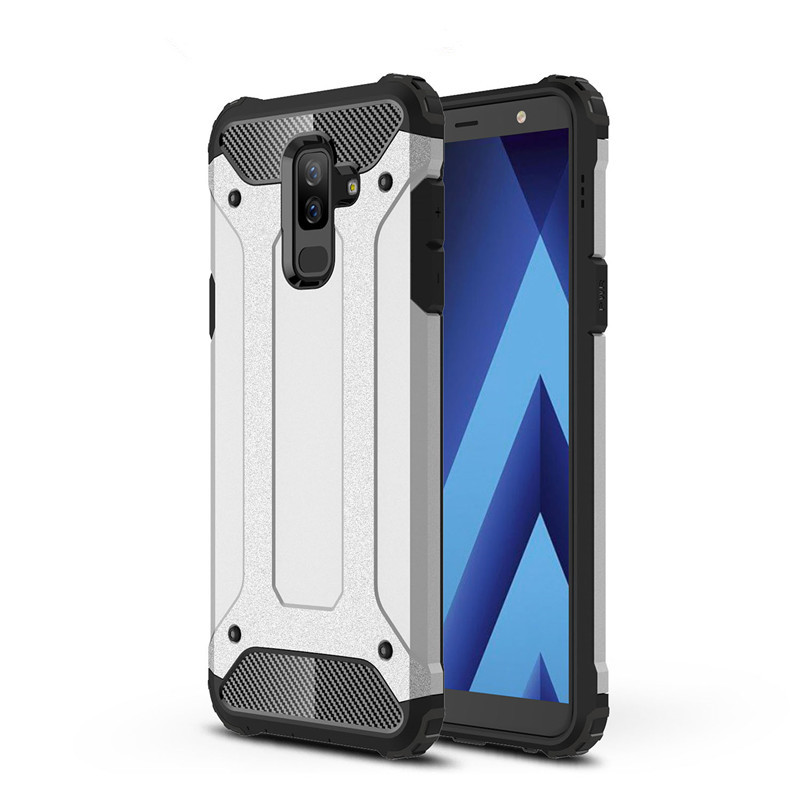 Case Samsung Galaxy J8 (2018) #เคสฝาหลังเกราะป้องกัน ไฮบริด พลาสติก+TPU
