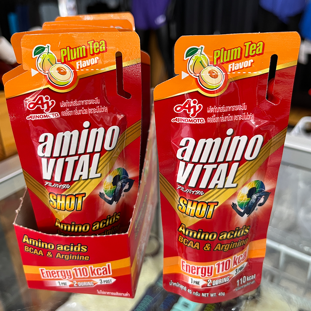 Amino VITAL Amino Acids Gel Shot 45g ให้พลังงาน 110 กิโลแคลลอรี่สำหรับออกกำลังกาย (Z20)