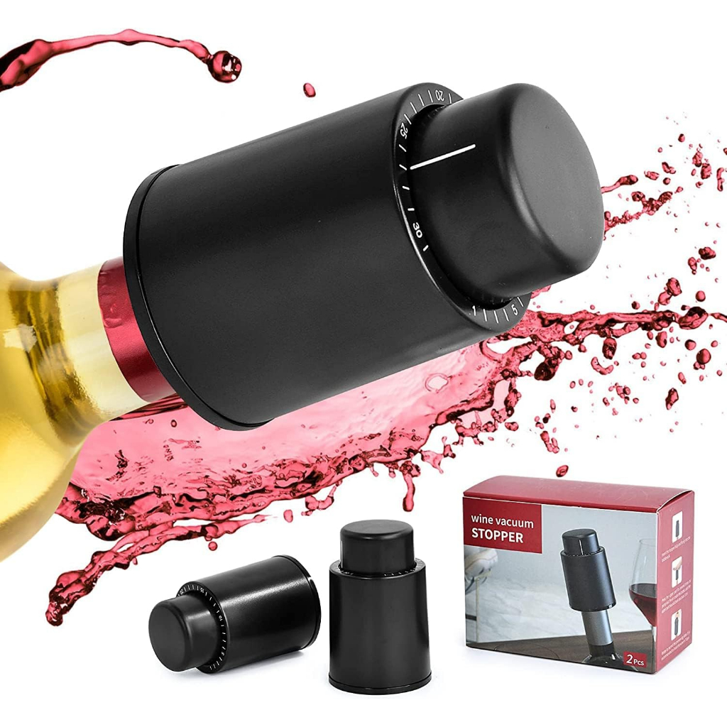 Obiware® Wine Stoppers Vacuum, Reusable Preserver จุกขวดไวน์ สูญญากาศ แบบใช้ซ้ำได้