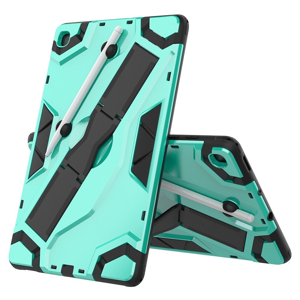 เคส Samsung Galaxy Tab S6 Lite 10.4 SM-P610 P615 P617 #เคสฝาหลังแท็บเล็ตกันกระแทกมีที่สวมนิ้ว Shield Style Strap Kickstand