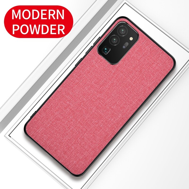 เคส Samsung Galaxy Note 20 / Note 20 5G#เคสฝาหลังเคลือบผิวผ้า Matte Cloth PU + PC + TPU Hybrid