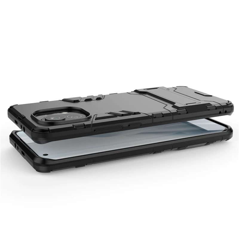 เคส Xiaomi Mi 11 #เคสฝาหลังพลาสติก ไฮบริด TPU + Kickstand