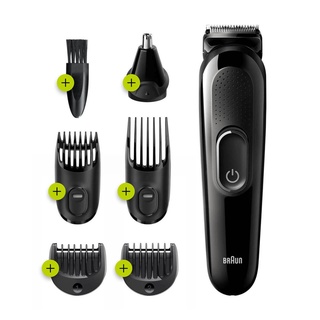 (Pre Order) Braun® All-in-One trimmer 3 Styling Kit 6-in-1 Model MGK3220 เครื่องโกนหนวด แบบชาร์จได้ สำหรับขนบนใบหน้า ผม และร่างกาย