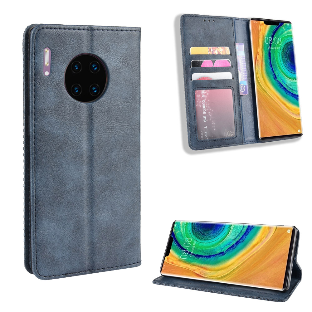 เคส Huawei Mate 30 Pro #เคสฝาพับปกหนังสไตล์วินเทจดูดซับอัตโนมัติแบบกระเป๋าสตางค์