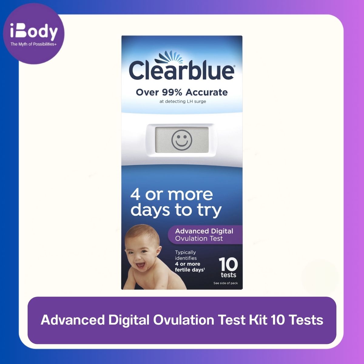 Clearblue® Advanced Ovulation Test Digital Hormone Indicator 10 Tests อุปกรณ์ทดสอบการตกไข่แบบดิจิตอล