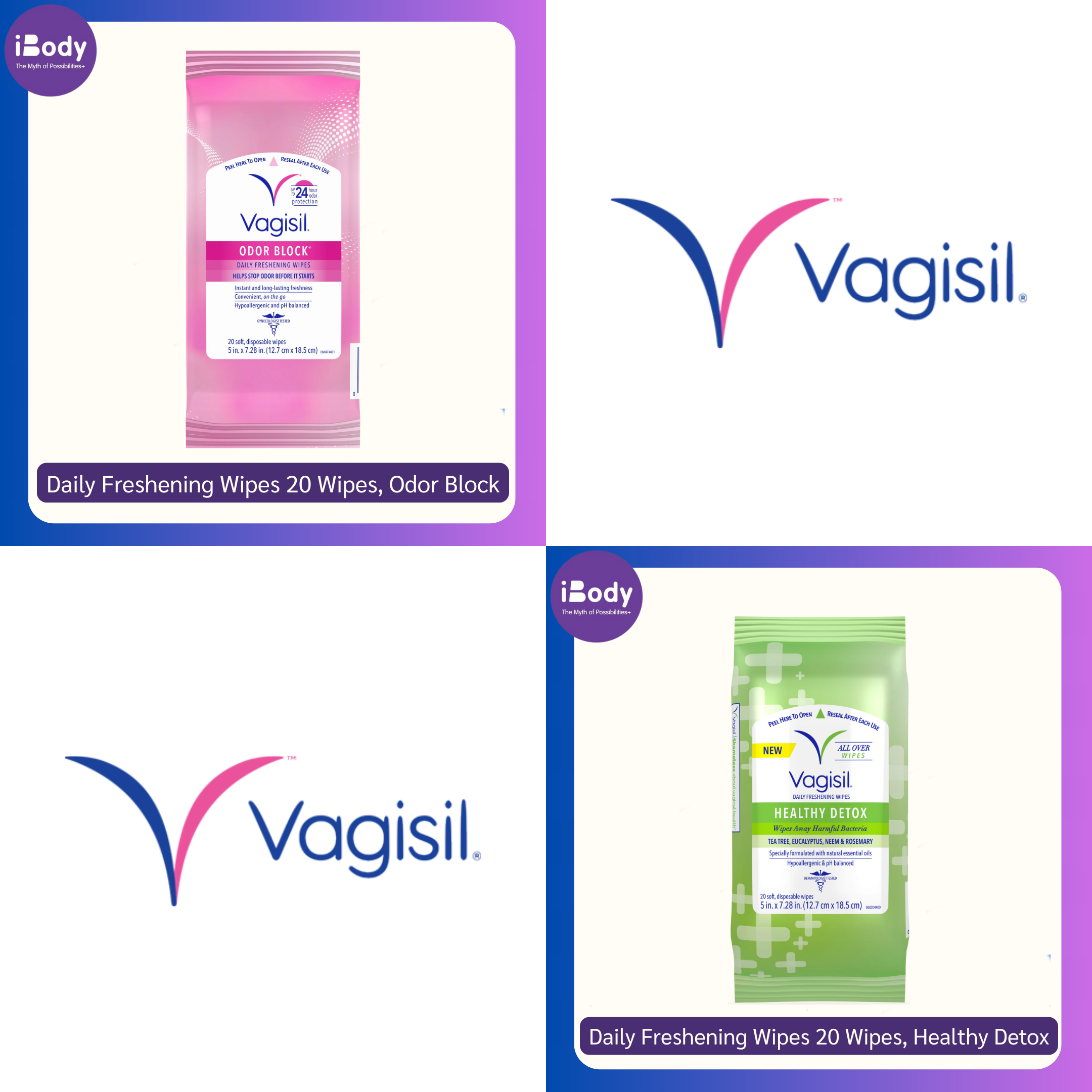 Vagisil® Daily Freshening Wipes 20 Wipes ทิชชู่เปียกเช็ดทำความสะอาดจุดซ่อนเร้นล็อคกลิ่นไม่พึงประสงค์