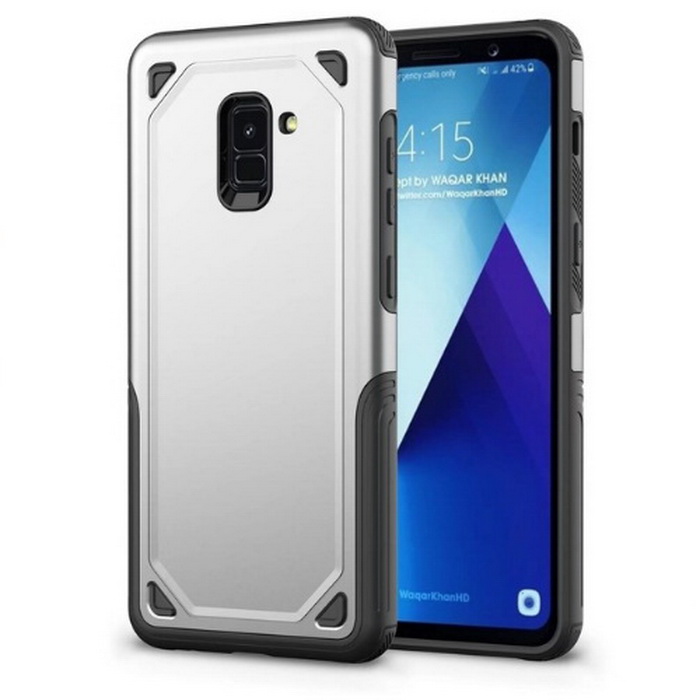 Case Samsung Galaxy A8+ 2018 #เคสฝาหลัง Hybrid พลาสติก + TPU หุ้มเกราะกันกระแทกทนทานสวยงามทันสมัย พร้อมส่ง