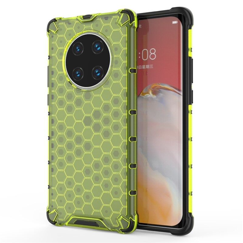 เคส Huawei Mate 40 Pro #เคสฝาหลังกันกระแทก Honeycomb Shock Absorber TPU + PC + Silicone Hybrid