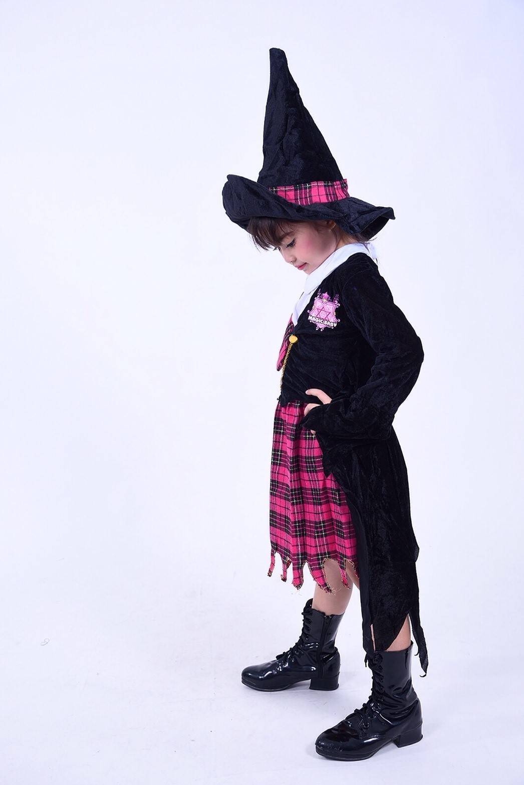 ชุดแฟนซีเด็กหญิง แม่มดน้อยลายสก็อต