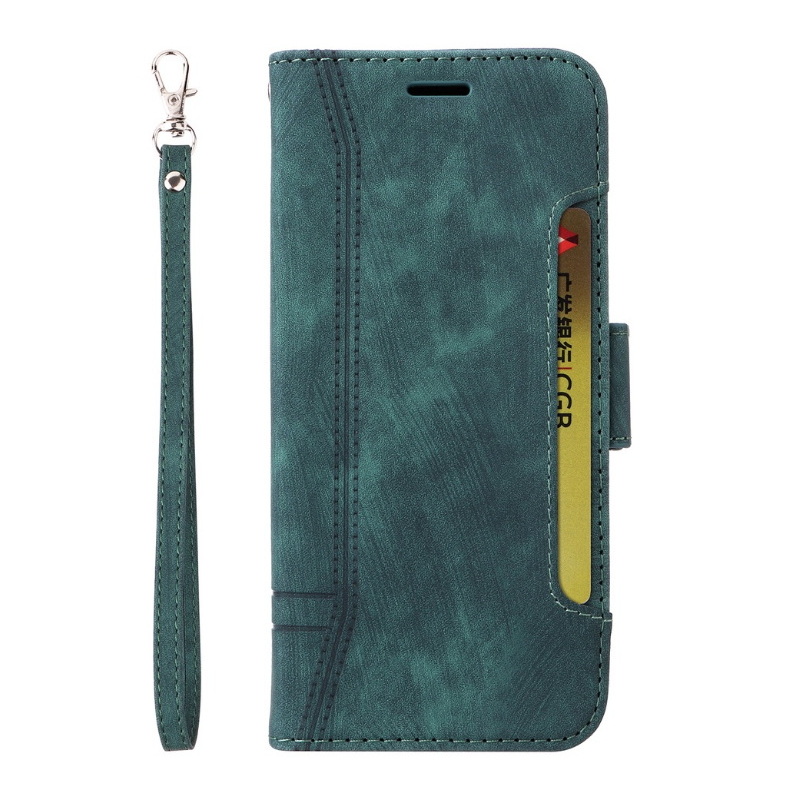 เคส iPhone 13 Pro Max#เคสฝาพับหนัง PU ผิวด้านมีช่องใส่บัตร
