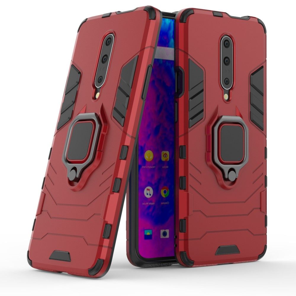 Case OnePlus 7 Pro #เคสฝาหลังพลาสติกแข็ง +TPU Hybrid Case มีแหวนสวมนิ้วโลหะ