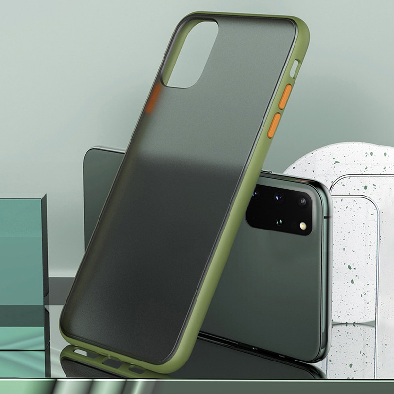 เคส Samsung Galaxy A51#เคสฝาหลังซิลิโคนโปร่งแสงขอบนิ่ม Frosted Translucent Silicone Case