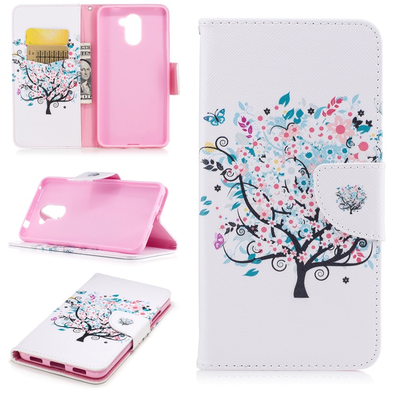 เคส Huawei Y7 (2017) #เคสฝาพับกระเป๋าสตางค์หนัง PU พิมพ์ลายสวยน่ารักๆ