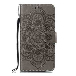 Case Samsung Galaxy A30/A20 #เคสฝาพับหนัง PU ปั้มลาย Imprint Mandala Flower