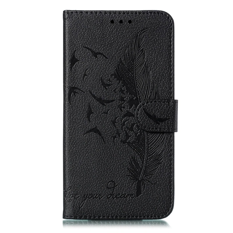 เคส Samsung Galaxy S20 Ultra / S20 Ultra 5G #เคสฝาพับแบบกระเป๋าสตางค์หนัง PU พิมพ์ลายขนนก