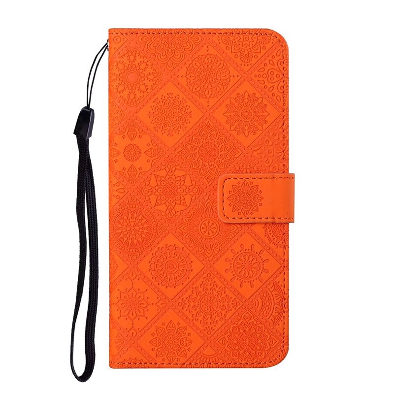 เคส Samsung Galaxy A33 5G #เคสฝาพับหนัง PU ลายดอกไม้พร้อมสายคล้องมือ Imprinted Flower Wallet Leather Magnet Clasp Case with Strap