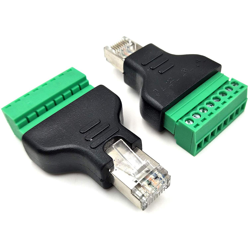 RJ45 Connector RJ45 TO สกรูอะแดปเตอร์ RJ45 สำหรับกล้องวงจรปิด DVR