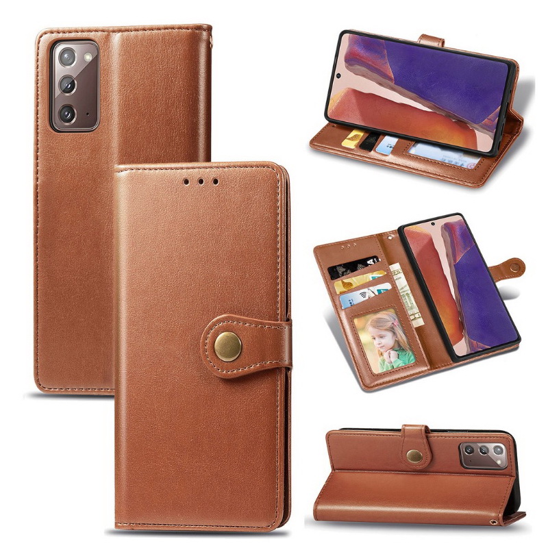 Case Samsung Galaxy S20 FE/S20 FE 5G#เคสฝาพับแถบปิดแม่เหล็กพับตั้งได้ Magnetic Closure Wallet Lanyard Leather