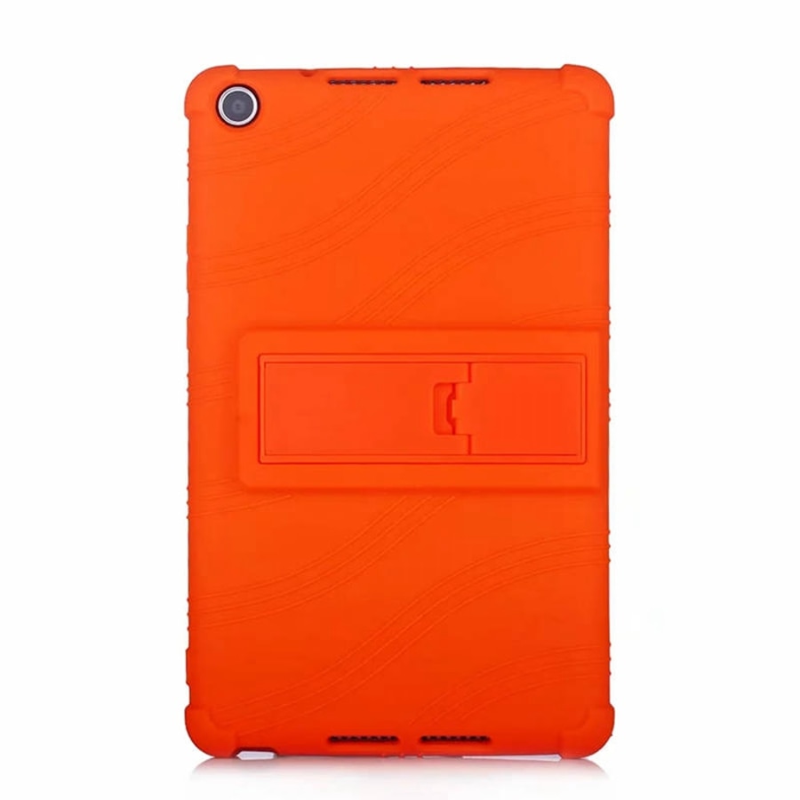 เคส Huawei MediaPad M5 lite 8 #เคสฝาหลังซิลิโคนนิ่มมีขาตั้ง Soft Silicone Case Back Cover with Stand