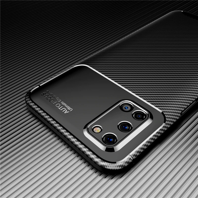 Case OPPO A92 #เคสฝาหลังนิ่ม Carbon Fiber Anti-drop TPU Protection