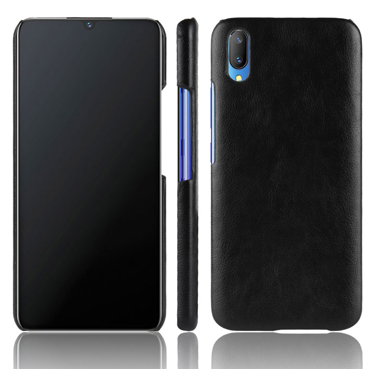 Case vivo V11 / V11 Pro #เคสฝาหลังพลาสติกแข็งเคลือบหนัง PU ผิวลิ้นจี่สีสันสวยงามทันสมัย