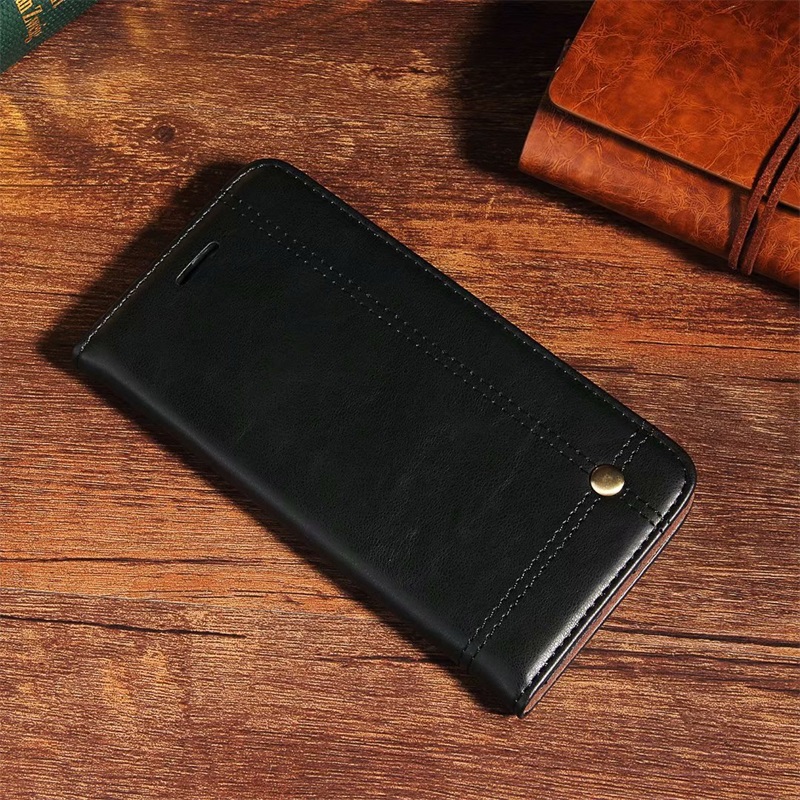 เคส OnePlus 6 #เคสฝาพับหนัง PU Crazy Horse Texture Retro Leather Auto-absorbed Wallet คุณภาพดี