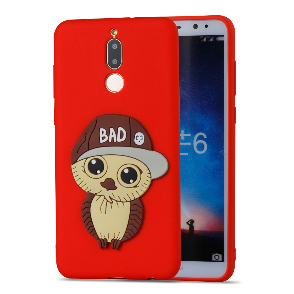 Case Huawei Nova 2i #เคสฝาหลังนิ่มลายนกฮูกใส่หมวก 3D น่ารัก Cute 3D Owl with Cap Pattern Gel
